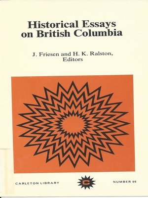cover image of Historical Essays on British Columbia